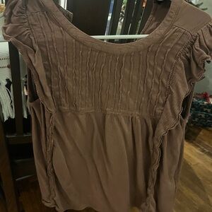 Stradivarius Brown Textured Blouse